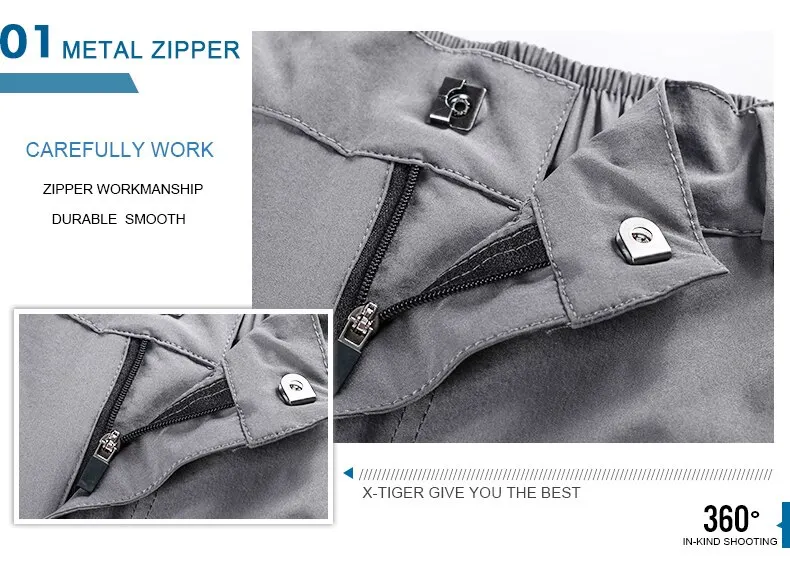 X-TIGER Mountain Bike Shorts Multi-Pockects Breathable Loose Riding Road MTB Shorts Outdoor Sports Waterproof Cycling Pants