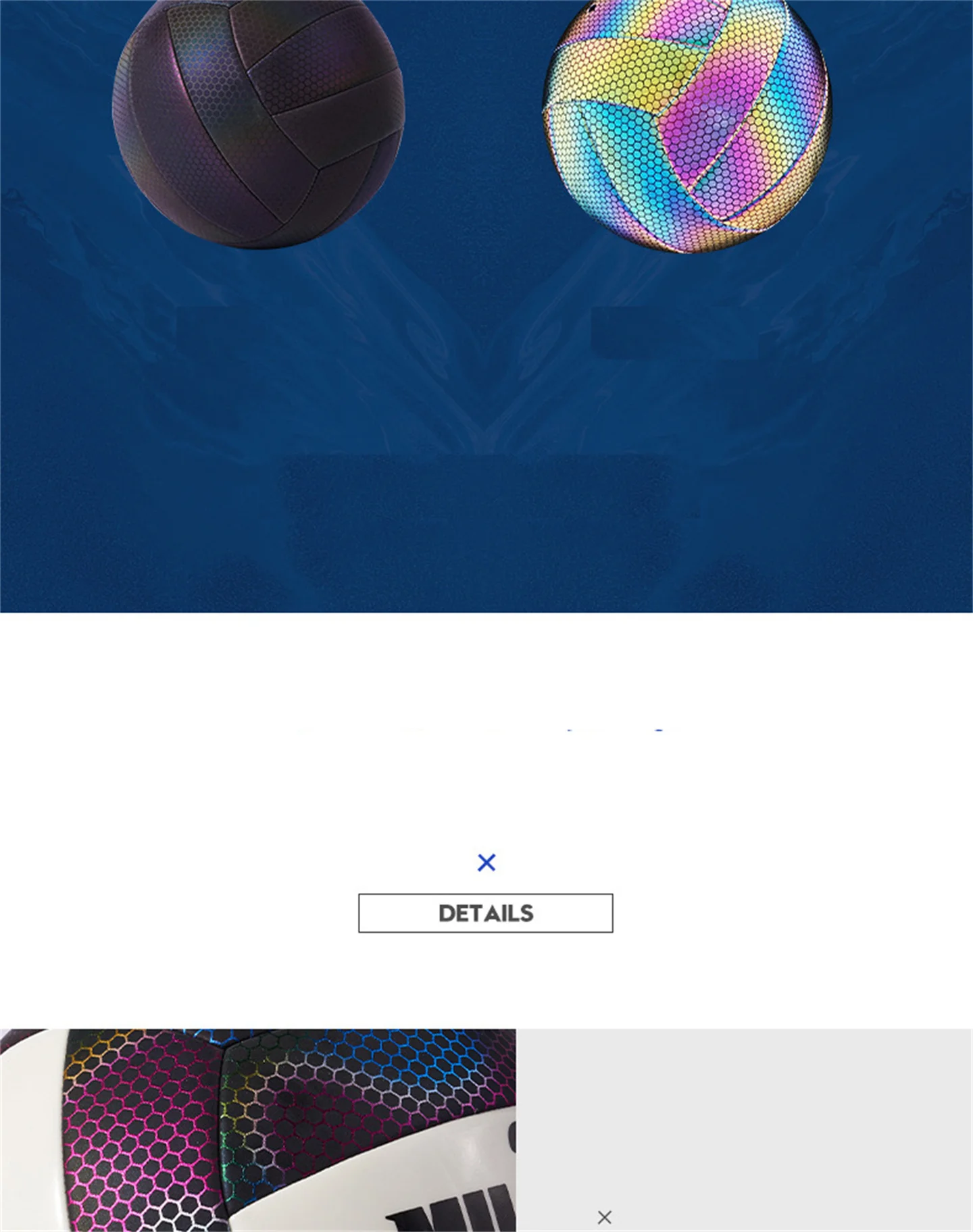 Holographic Reflect Light Fluorescence Volleyball Official Size And Weight No.5 Machine Sewing Soft Touch Beach Volleyball