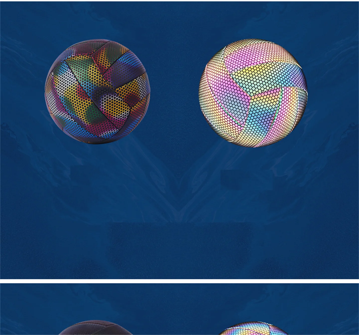 Holographic Reflect Light Fluorescence Volleyball Official Size And Weight No.5 Machine Sewing Soft Touch Beach Volleyball