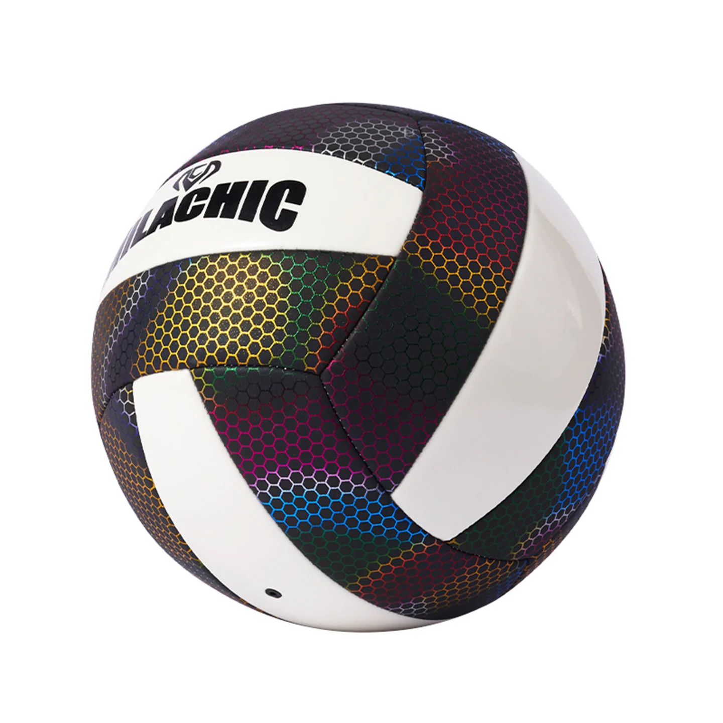 Holographic Reflect Light Fluorescence Volleyball Official Size And Weight No.5 Machine Sewing Soft Touch Beach Volleyball