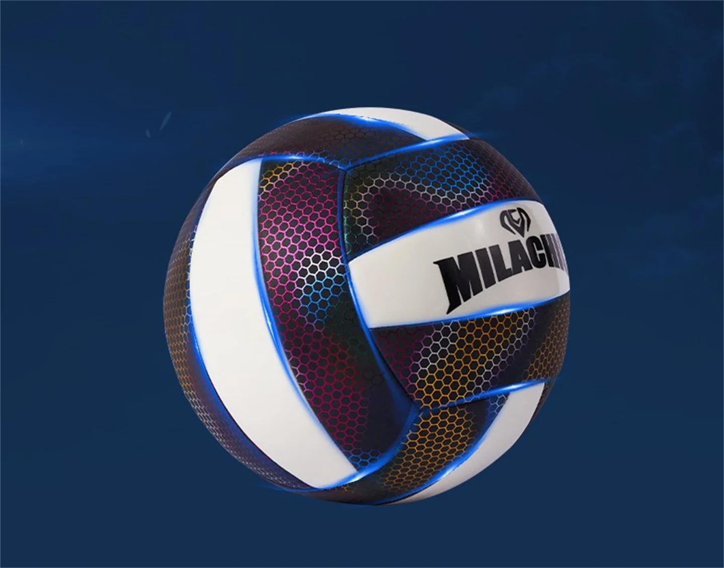 Holographic Reflect Light Fluorescence Volleyball Official Size And Weight No.5 Machine Sewing Soft Touch Beach Volleyball