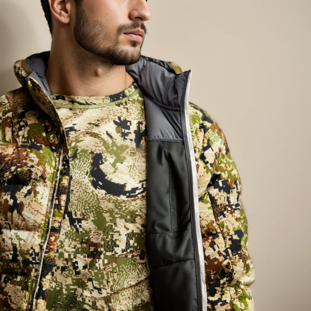 Men's Kelvin Light Down Jacket Winter Camouflage Fishing Hunting Suit