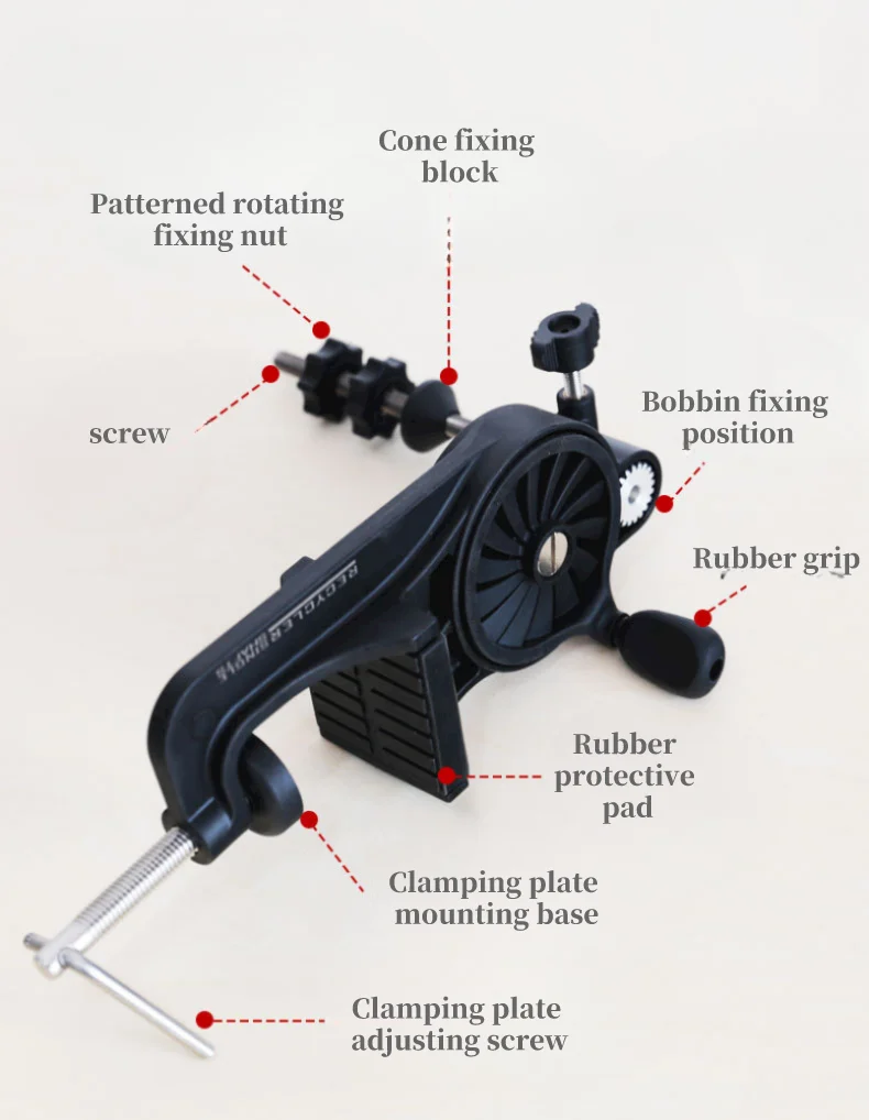 Fishing Line Winder Fishing Line Spooler Adjustable Portable Table Clamp Fishing Reel Machine Wire Winding Reclaimer Equipment