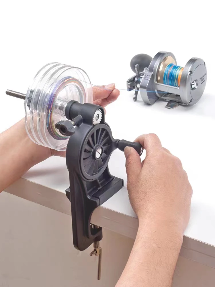 Fishing Line Winder Fishing Line Spooler Adjustable Portable Table Clamp Fishing Reel Machine Wire Winding Reclaimer Equipment