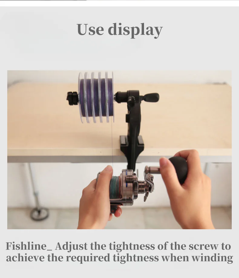 Fishing Line Winder Fishing Line Spooler Adjustable Portable Table Clamp Fishing Reel Machine Wire Winding Reclaimer Equipment