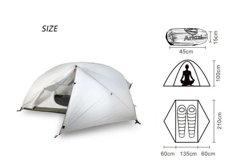Silicone Coated Backpacking Tent, Lightweight for 4Season Outdoor Camping,Hiking,MSR Style, Includes Footprint, High Waterproof