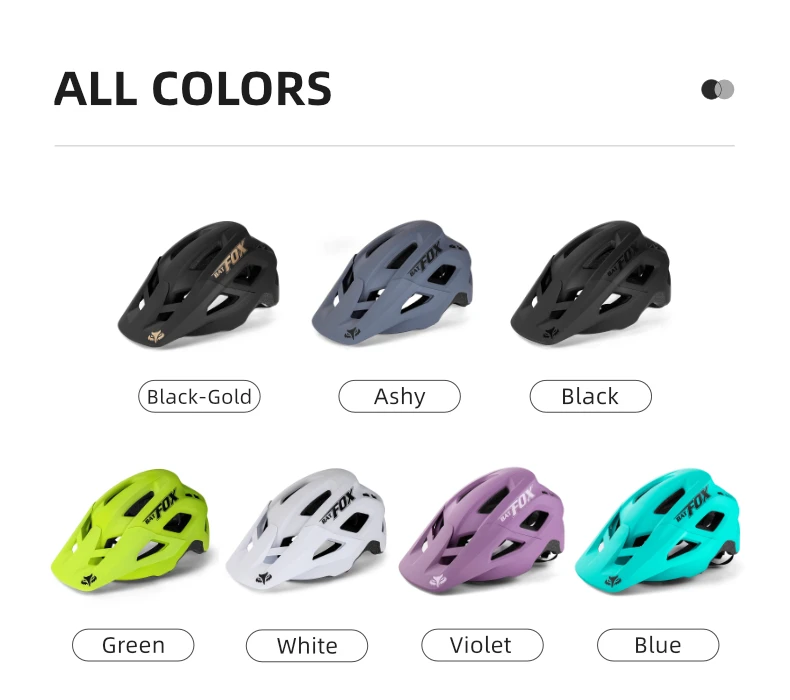 BATFOX Bike Helmet Men's Bicycle Helmet MTB Casco Bicicleta Mountain Bike Casco Ciclismo Hombre Matte Black Cycling Helmets
