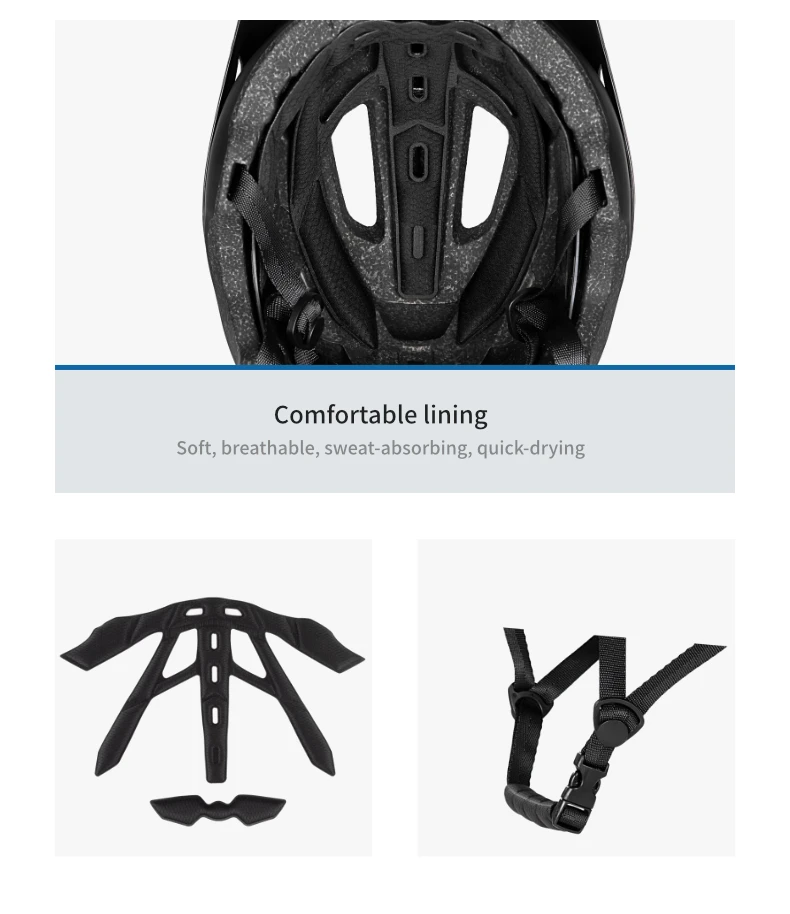 BATFOX Bike Helmet Men's Bicycle Helmet MTB Casco Bicicleta Mountain Bike Casco Ciclismo Hombre Matte Black Cycling Helmets