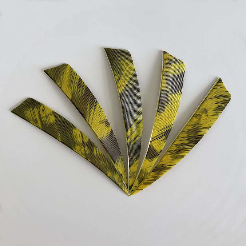 50pcs 3/4/5inch Archery Arrow Feather Fletching Ink Painting High Quality Real Archery Fletches Bow And Arrow Accessories