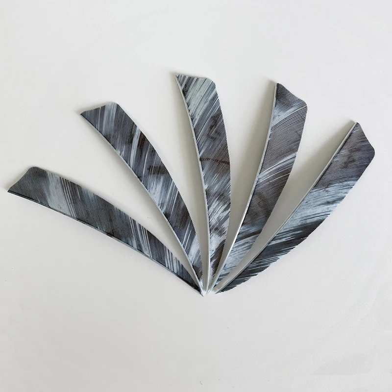 50pcs 3/4/5inch Archery Arrow Feather Fletching Ink Painting High Quality Real Archery Fletches Bow And Arrow Accessories