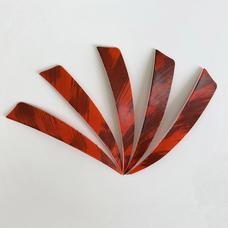 50pcs 3/4/5inch Archery Arrow Feather Fletching Ink Painting High Quality Real Archery Fletches Bow And Arrow Accessories
