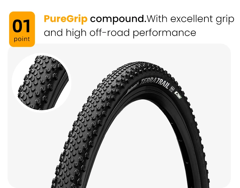Continental Terra Trail 700x40C 45 50C Tubeless Ready Road Bicycle Tire Black/Cream/Brown 3/180 TPI Folding Tyre Nobox Pure Grip