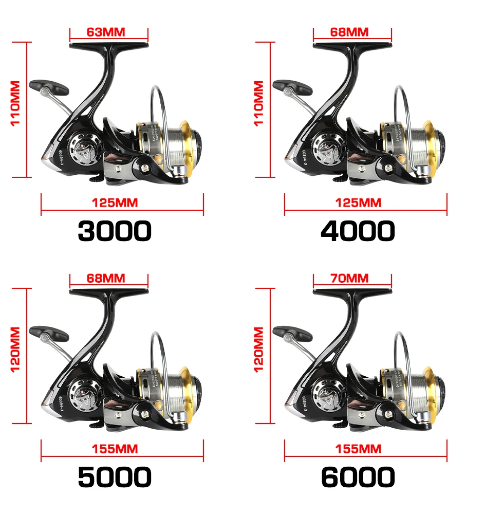 MIFINE-AURORA Powerful Fishing Reel, Spinning Reel 5.2:1/4.7:1, Spare Spool, Saltwater, Freshwater, Carp Fishing, 7 + 1BB