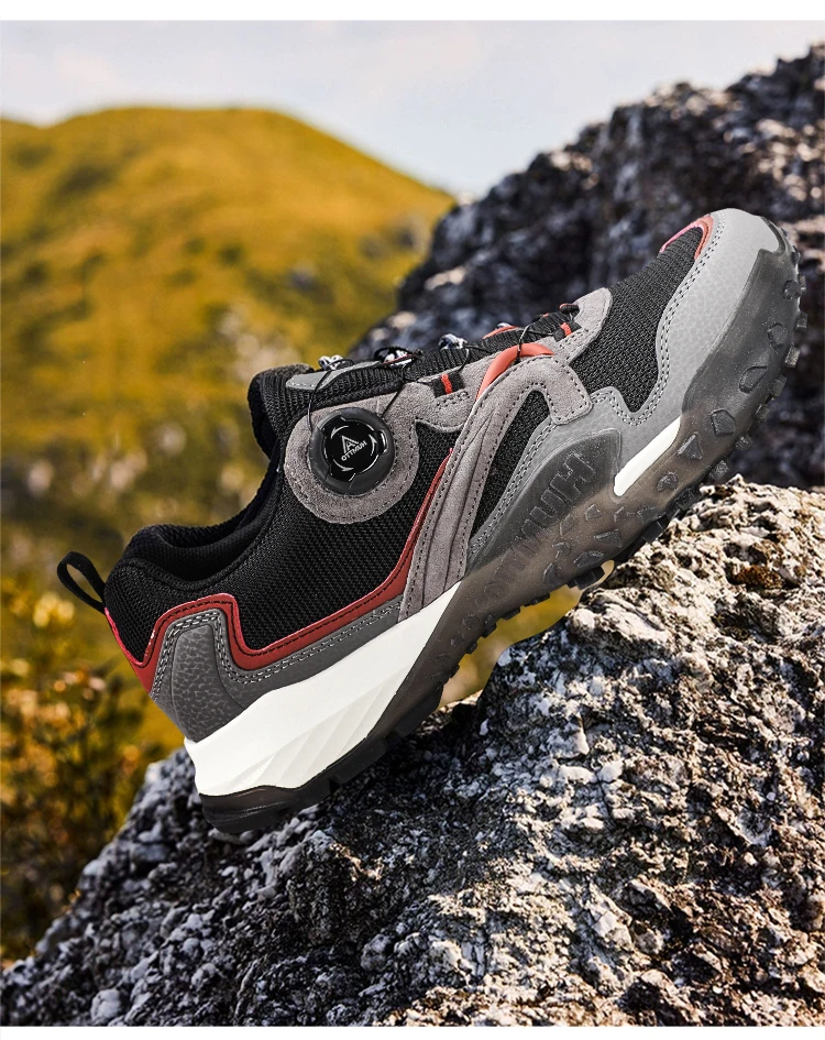 HUMTTO Breathable Shoes for Men Luxury Designer Men's Sneakers Anti-slip Sports Hiking Boots Man 2024 Outdoor Trekking Sneaker