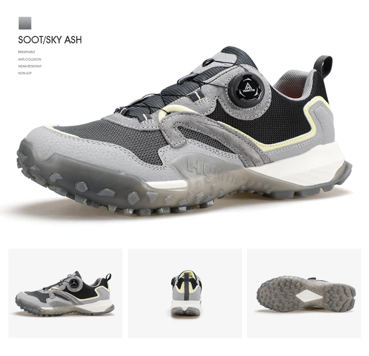 HUMTTO Breathable Shoes for Men Luxury Designer Men's Sneakers Anti-slip Sports Hiking Boots Man 2024 Outdoor Trekking Sneaker