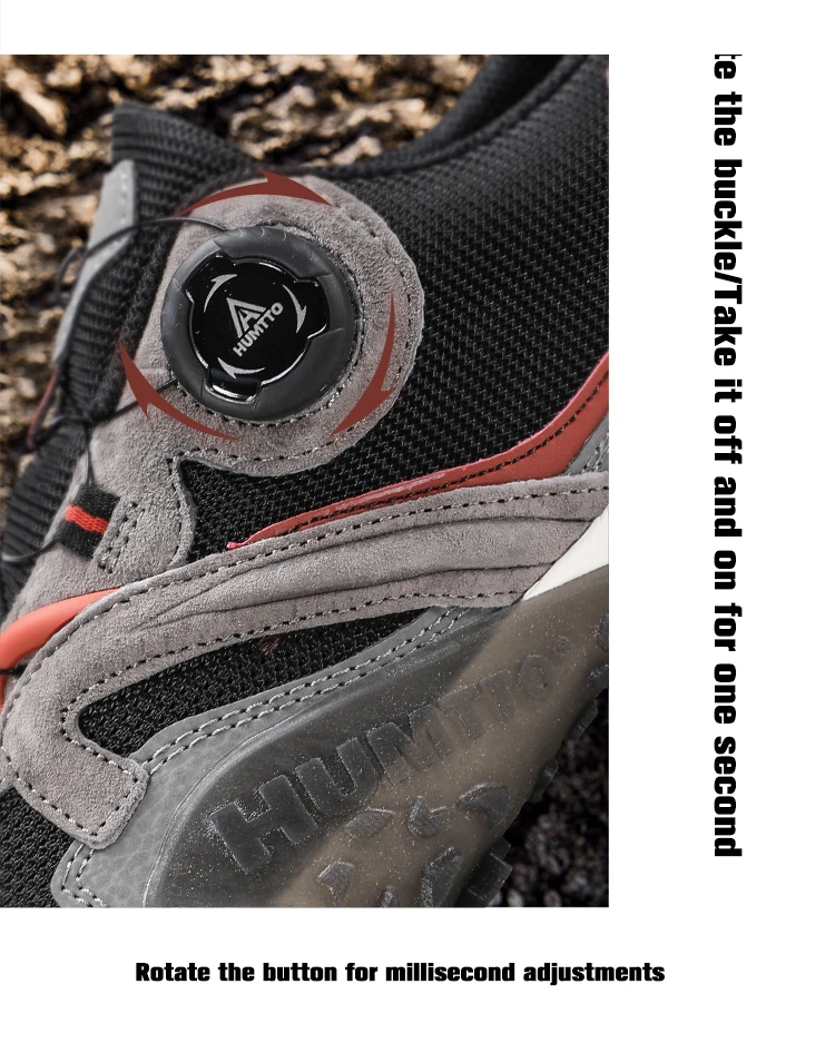HUMTTO Breathable Shoes for Men Luxury Designer Men's Sneakers Anti-slip Sports Hiking Boots Man 2024 Outdoor Trekking Sneaker
