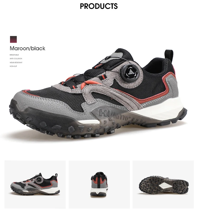 HUMTTO Breathable Shoes for Men Luxury Designer Men's Sneakers Anti-slip Sports Hiking Boots Man 2024 Outdoor Trekking Sneaker