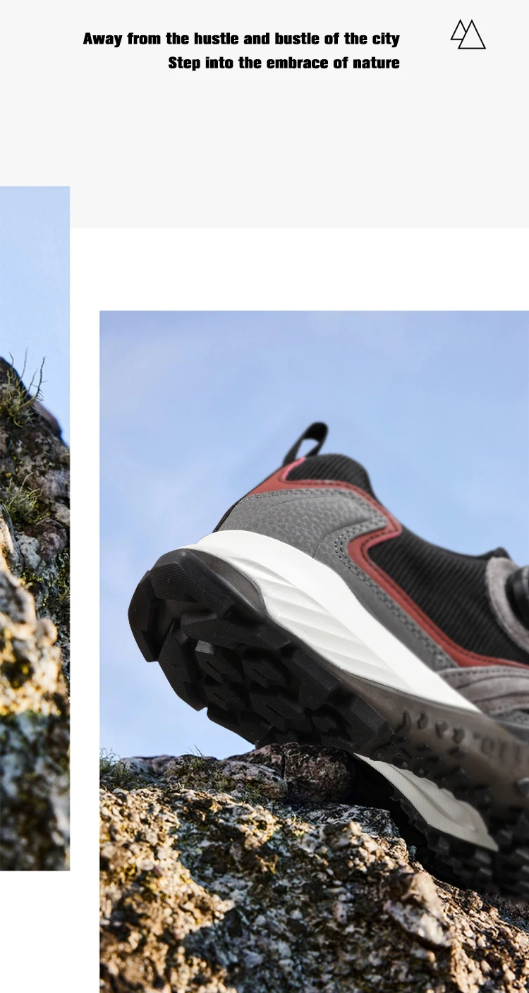 HUMTTO Breathable Shoes for Men Luxury Designer Men's Sneakers Anti-slip Sports Hiking Boots Man 2024 Outdoor Trekking Sneaker