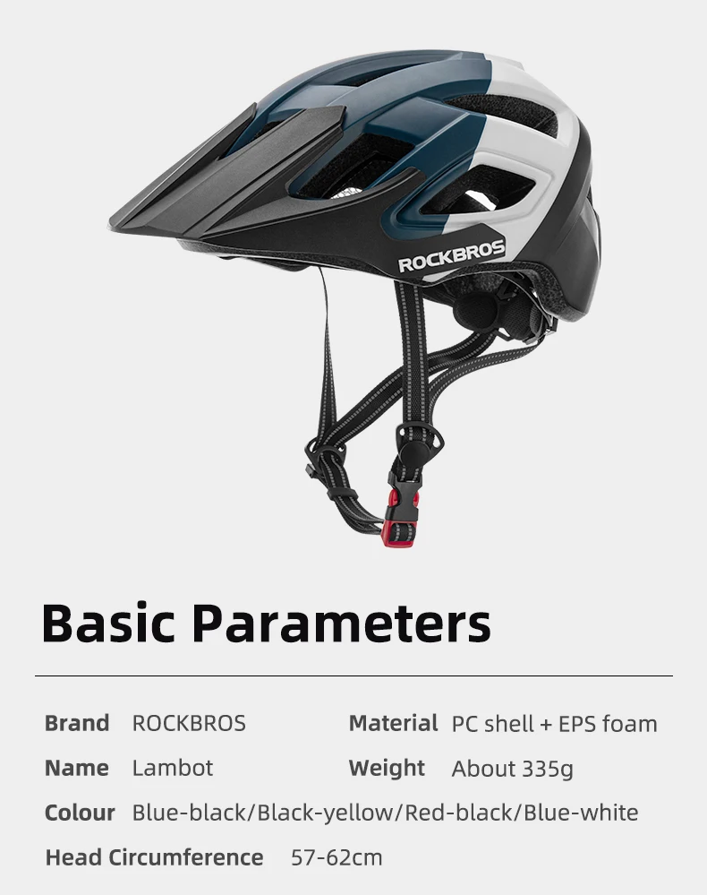 ROCKBROS Bicycle Helmet Men Women Breathable Shockproof MTB Road Bike Safety E-bike Helmet Cycling Aero Helmet Bike Equipment