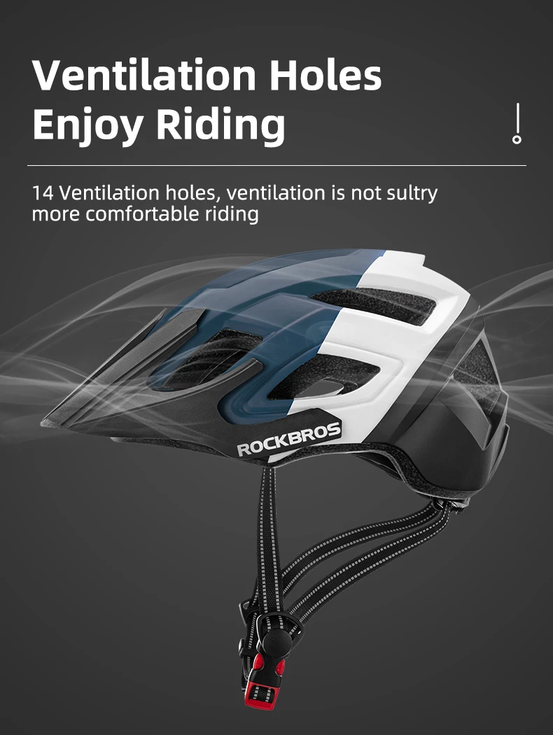 ROCKBROS Bicycle Helmet Men Women Breathable Shockproof MTB Road Bike Safety E-bike Helmet Cycling Aero Helmet Bike Equipment