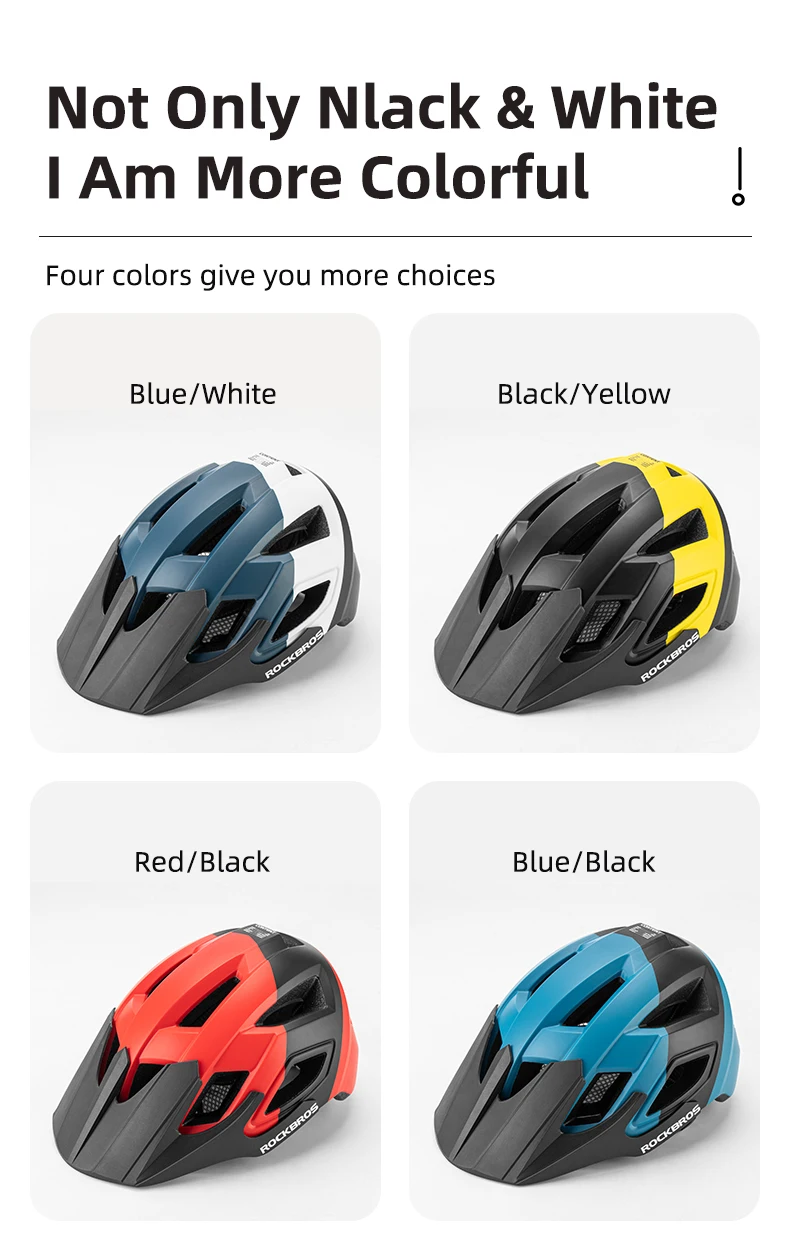 ROCKBROS Bicycle Helmet Men Women Breathable Shockproof MTB Road Bike Safety E-bike Helmet Cycling Aero Helmet Bike Equipment