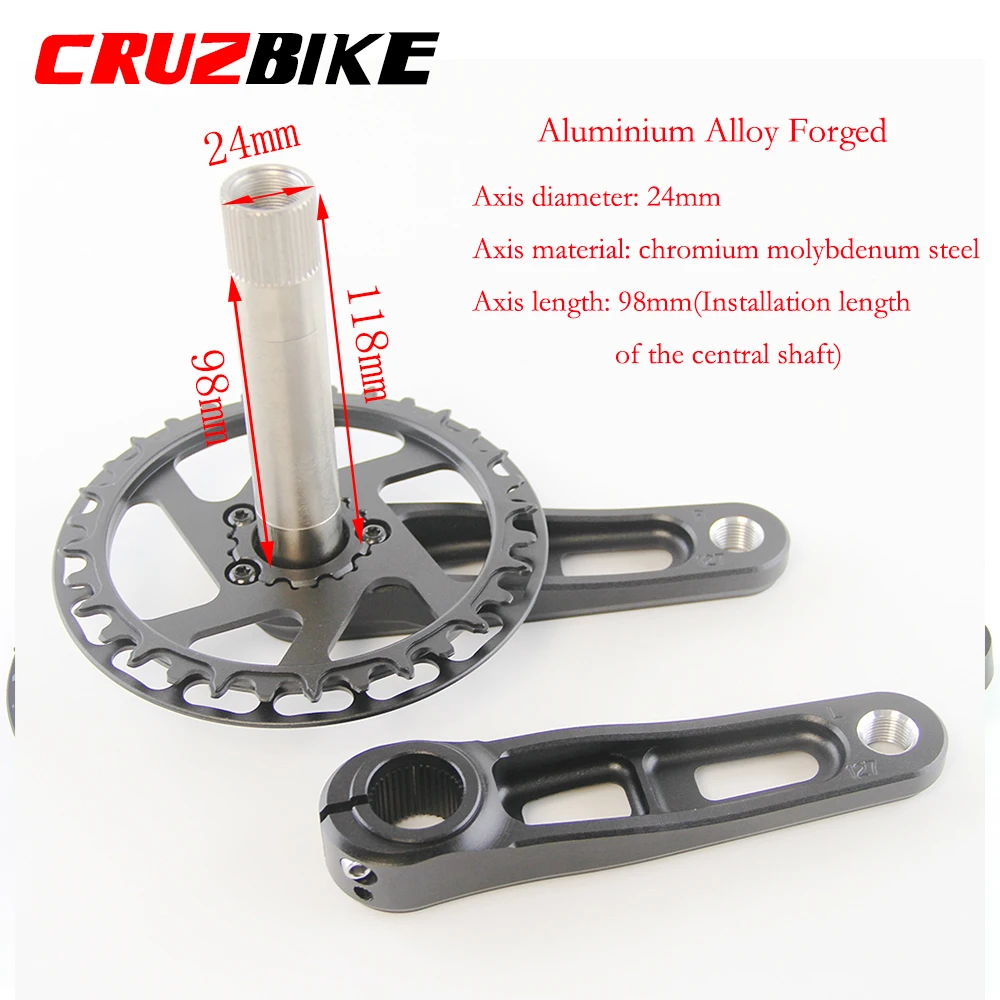 CRUZbike Children's Folding Bike Crankset Kid's Bicycle Hollow Tech Crank Ultralight  127/140/150mm