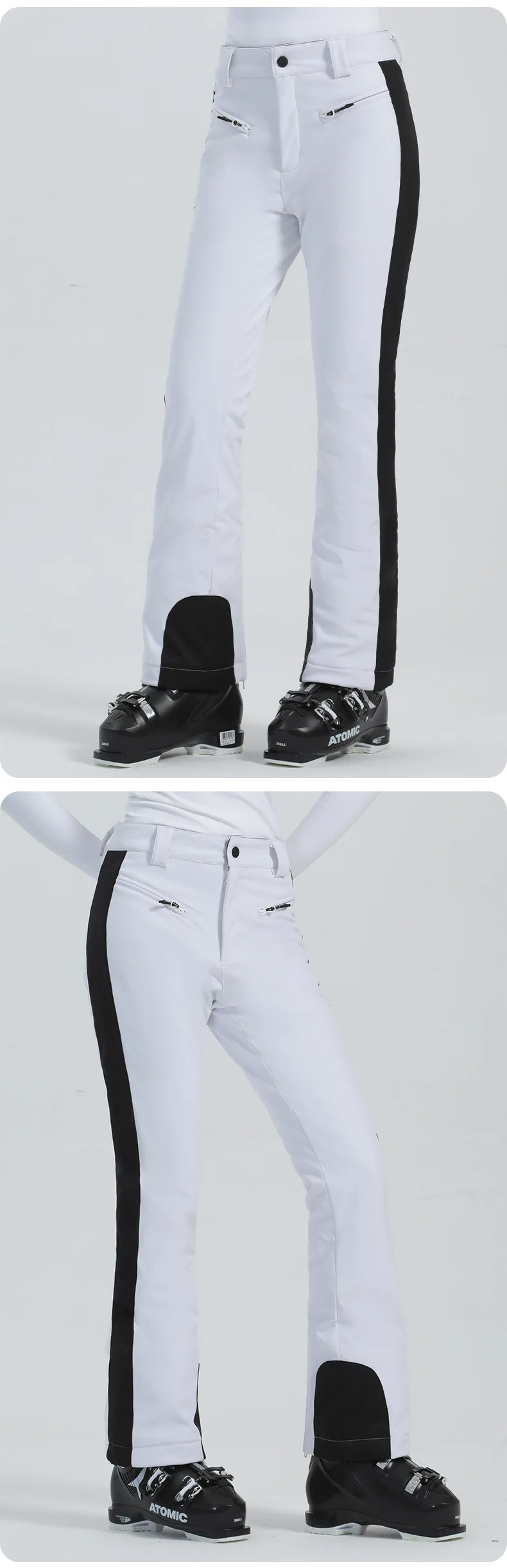 GSOU SNOW Ski Pants for Women Windproof Waterproof Thicken Snow Pants Outdoor Sports Snowboarding, Breathable Strap Trousers