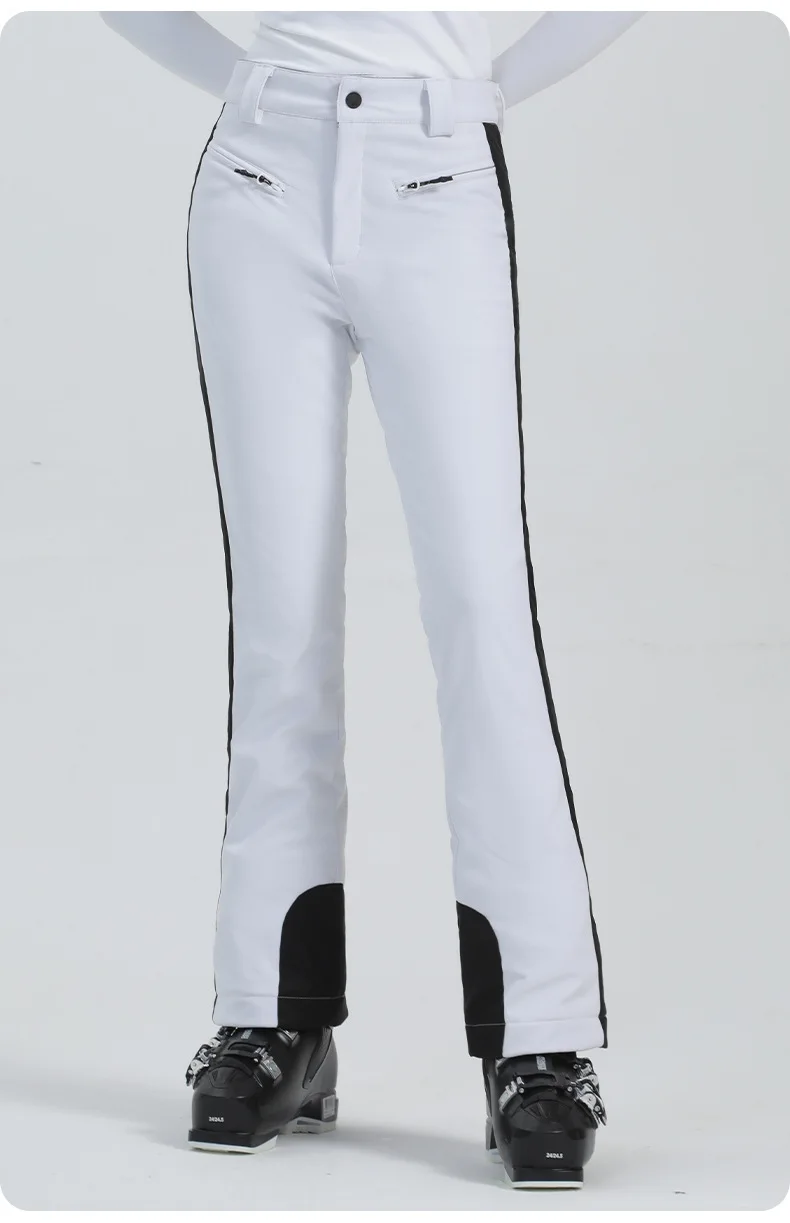 GSOU SNOW Ski Pants for Women Windproof Waterproof Thicken Snow Pants Outdoor Sports Snowboarding, Breathable Strap Trousers