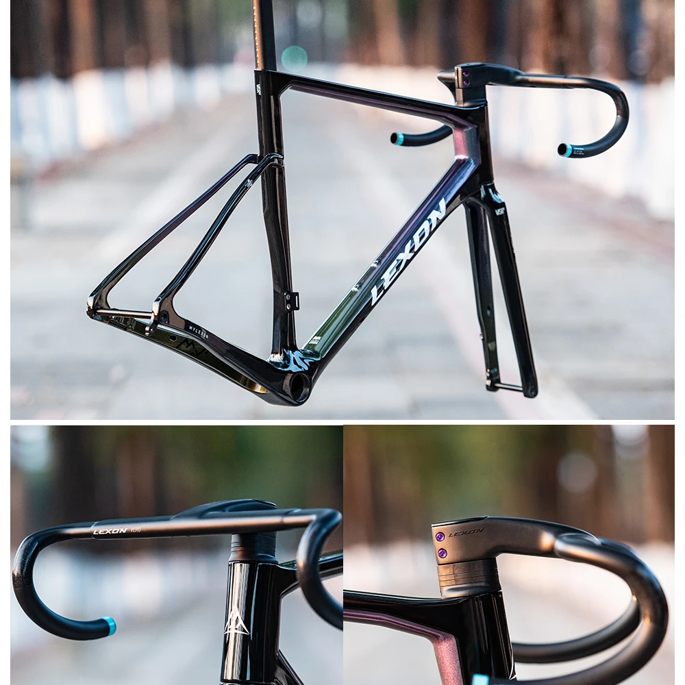 LEXON VERO Full Carbon Road Bike Handlebar Full Inner Cable Urltra-Light Bicycle Racing Handlebars Cycling Product Accessories