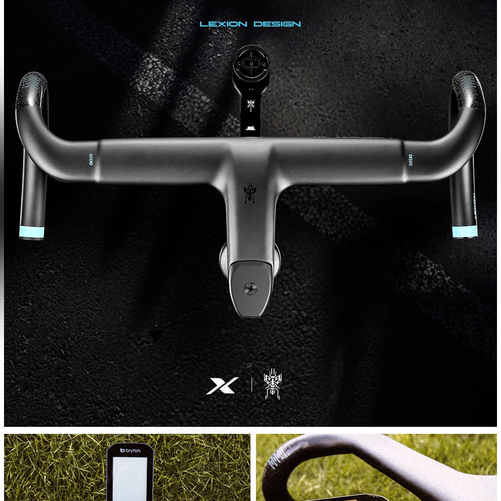 LEXON VERO Full Carbon Road Bike Handlebar Full Inner Cable Urltra-Light Bicycle Racing Handlebars Cycling Product Accessories