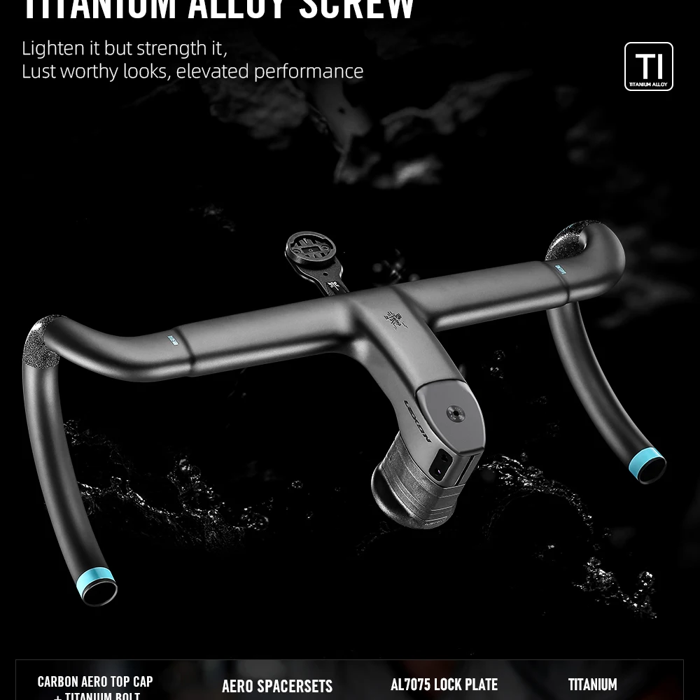 LEXON VERO Full Carbon Road Bike Handlebar Full Inner Cable Urltra-Light Bicycle Racing Handlebars Cycling Product Accessories