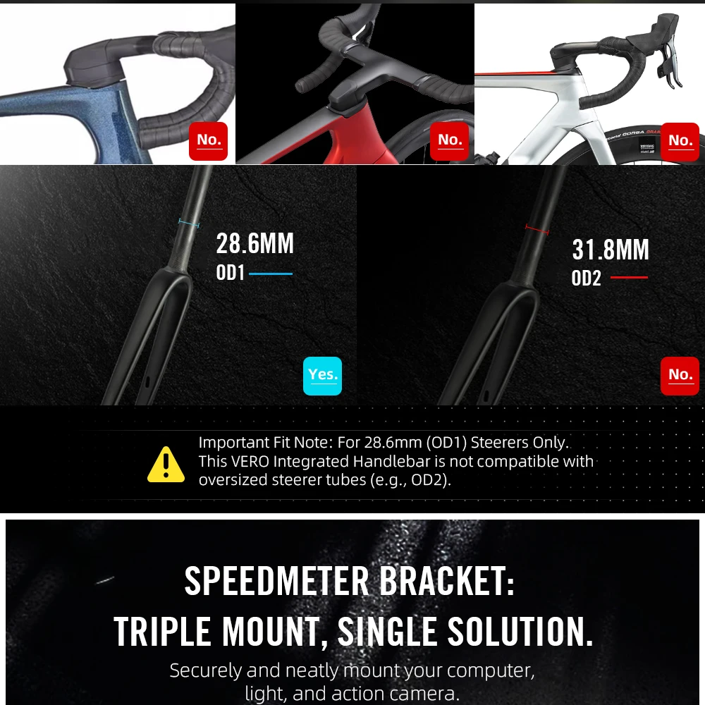 LEXON VERO Full Carbon Road Bike Handlebar Full Inner Cable Urltra-Light Bicycle Racing Handlebars Cycling Product Accessories