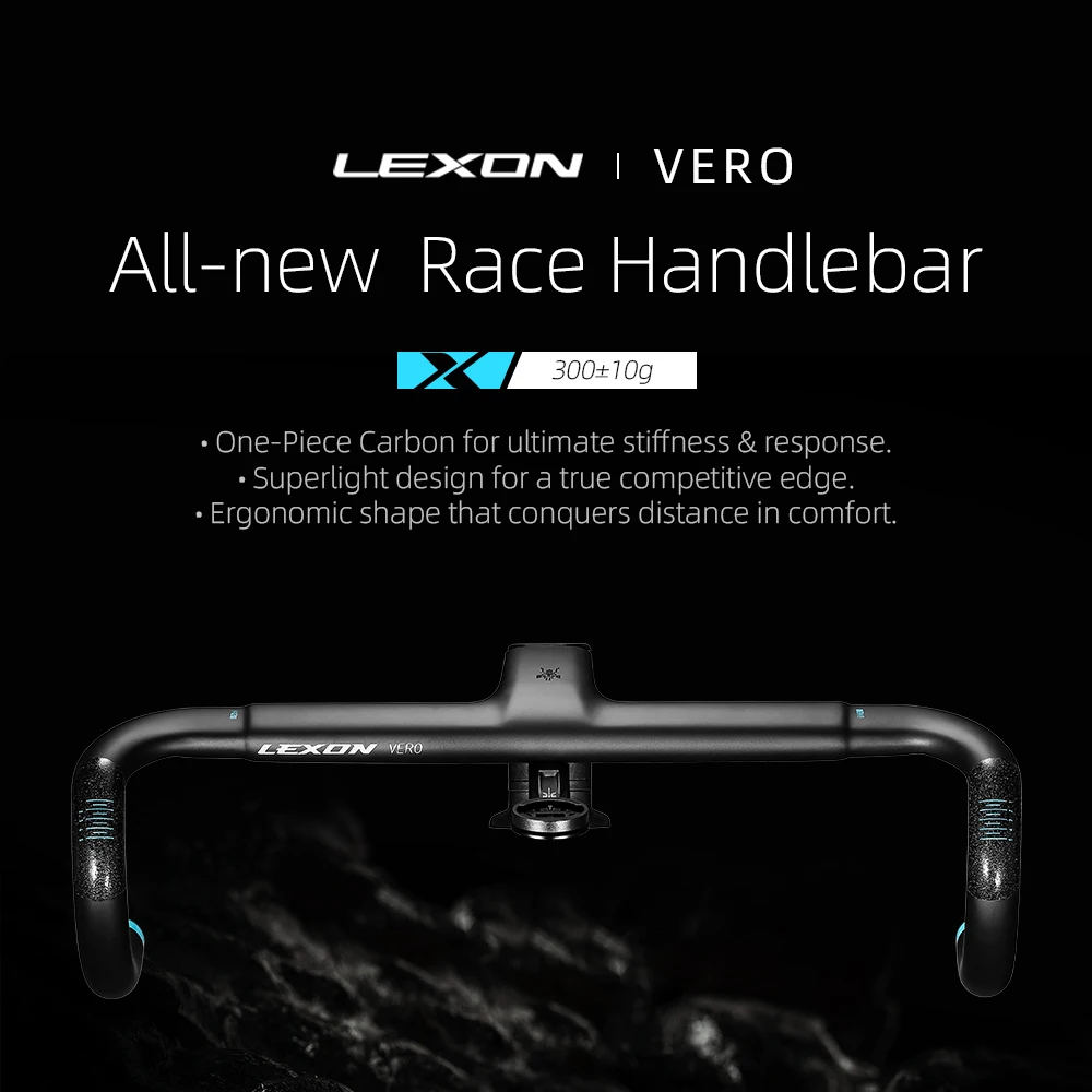 LEXON VERO Full Carbon Road Bike Handlebar Full Inner Cable Urltra-Light Bicycle Racing Handlebars Cycling Product Accessories