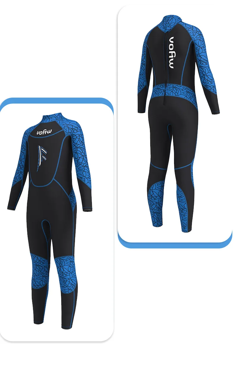 Children's 2mm 3mm Neoprene Wetsuit One-piece Long Sleeve Diving Suit Cold Proof Sunscreen Surfing Swimming Snorkeling Swimsuit