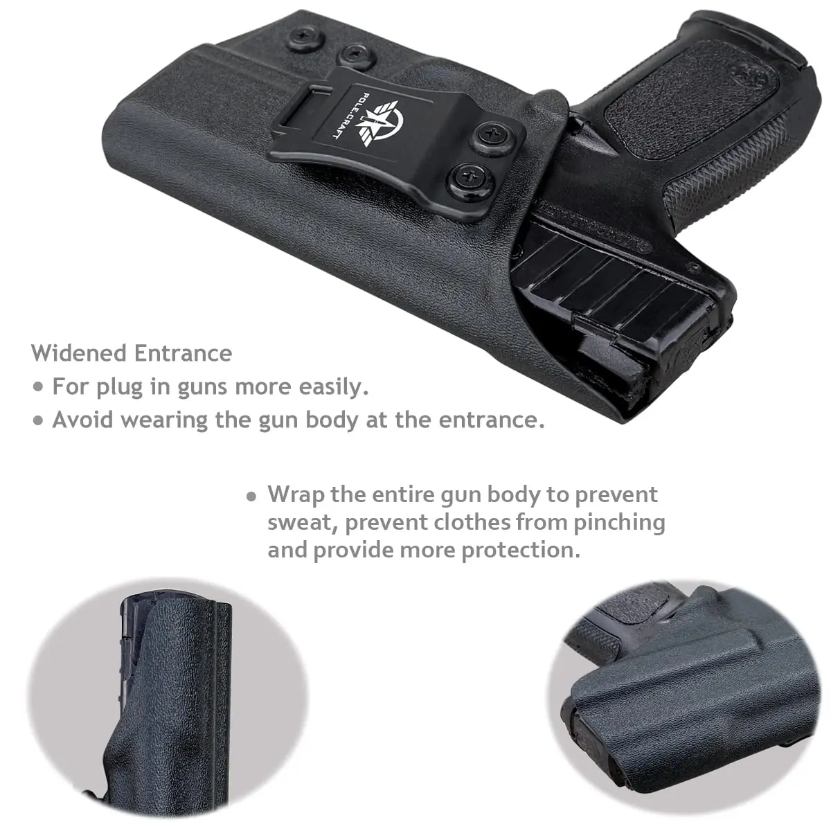 S&W SD9VE SD40VE Holster IWB Kydex Holster Custom Fit:SD9 VE / SD40 VE Pistol - Inside Waistband Concealed Carry
