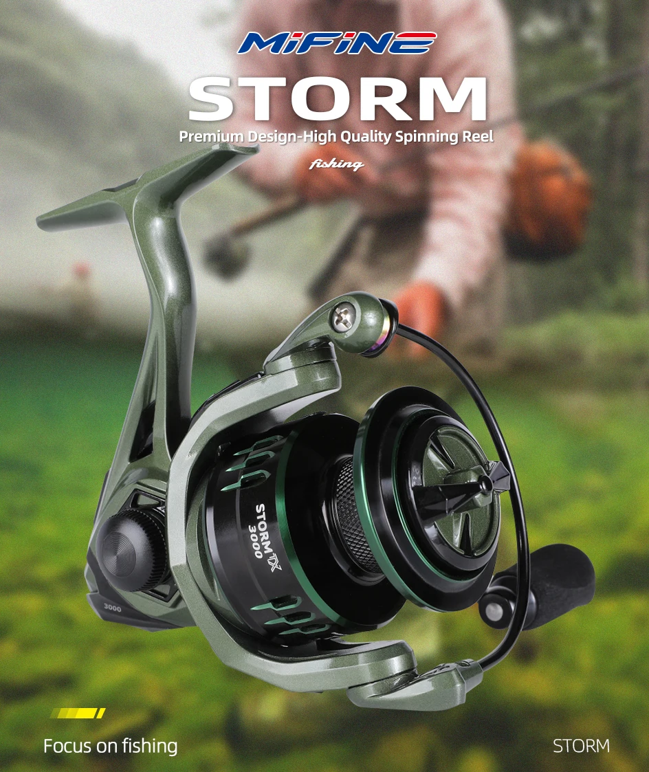 MIFINE STORM TX 12KG Max Drag Spinning Reel Ultraight Fishing Reel 9+1BB Saltwater Freshwater Carp Coil Brands Casting Reel