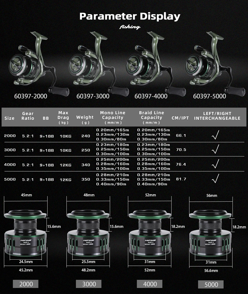 MIFINE STORM TX 12KG Max Drag Spinning Reel Ultraight Fishing Reel 9+1BB Saltwater Freshwater Carp Coil Brands Casting Reel