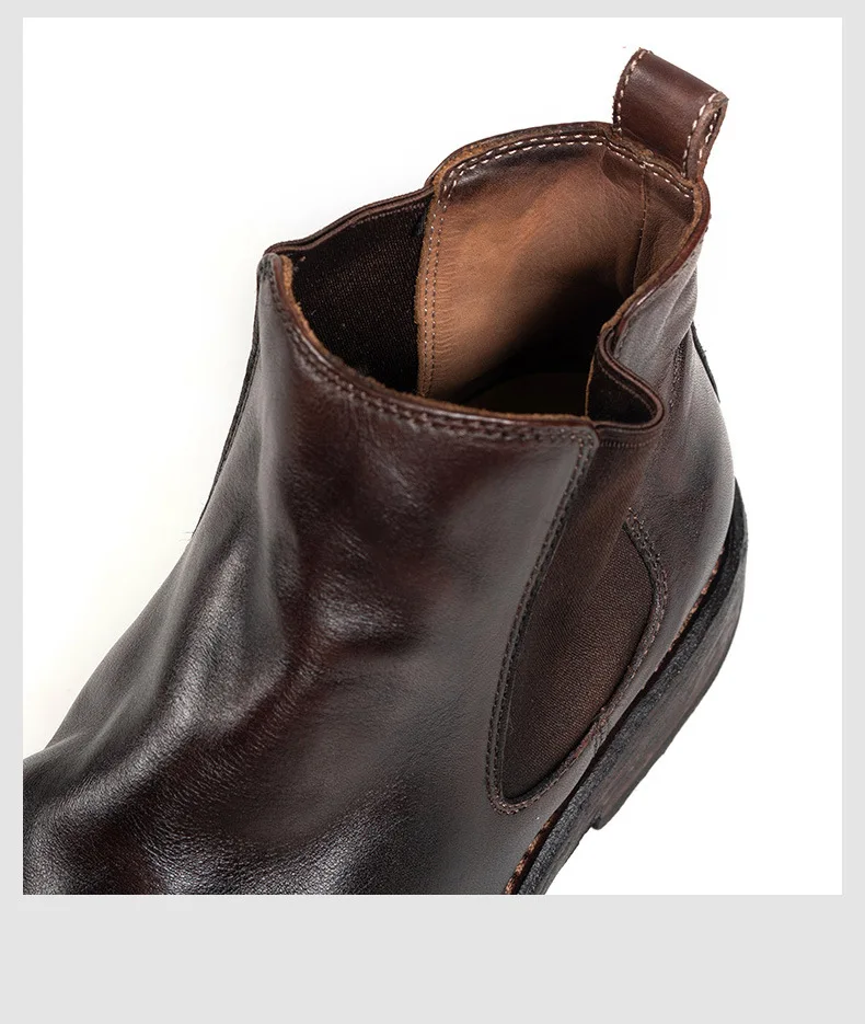 KOWM horsehide Hiking shoes walking boots men Goodyear shoes trendy ankle shoes walking trekking outdoor sneakers casual shoes