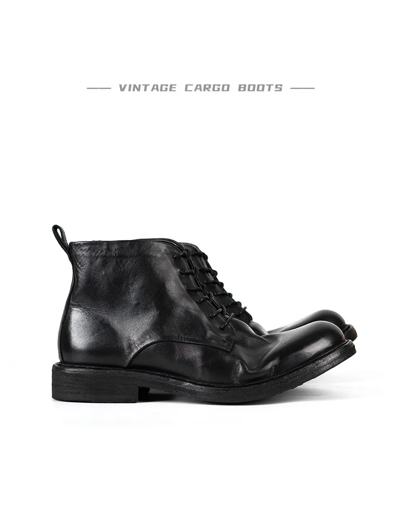 KOWM horsehide Hiking shoes walking boots men Goodyear shoes trendy ankle shoes walking trekking outdoor sneakers casual shoes