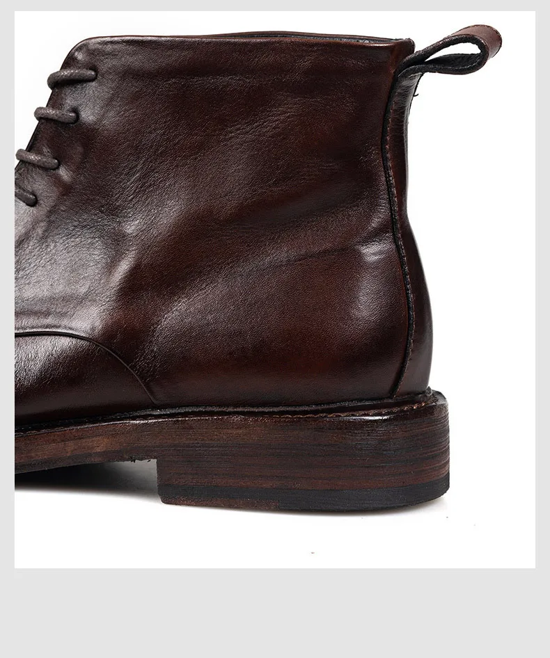 KOWM horsehide Hiking shoes walking boots men Goodyear shoes trendy ankle shoes walking trekking outdoor sneakers casual shoes