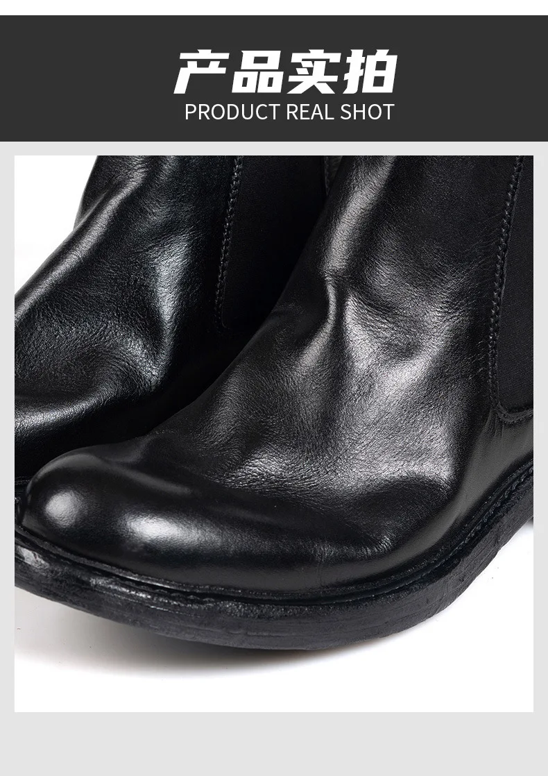 KOWM horsehide Hiking shoes walking boots men Goodyear shoes trendy ankle shoes walking trekking outdoor sneakers casual shoes