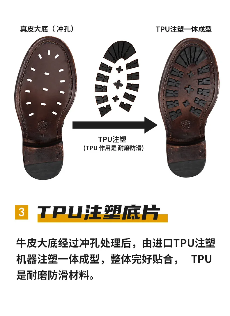 KOWM horsehide Hiking shoes walking boots men Goodyear shoes trendy ankle shoes walking trekking outdoor sneakers casual shoes
