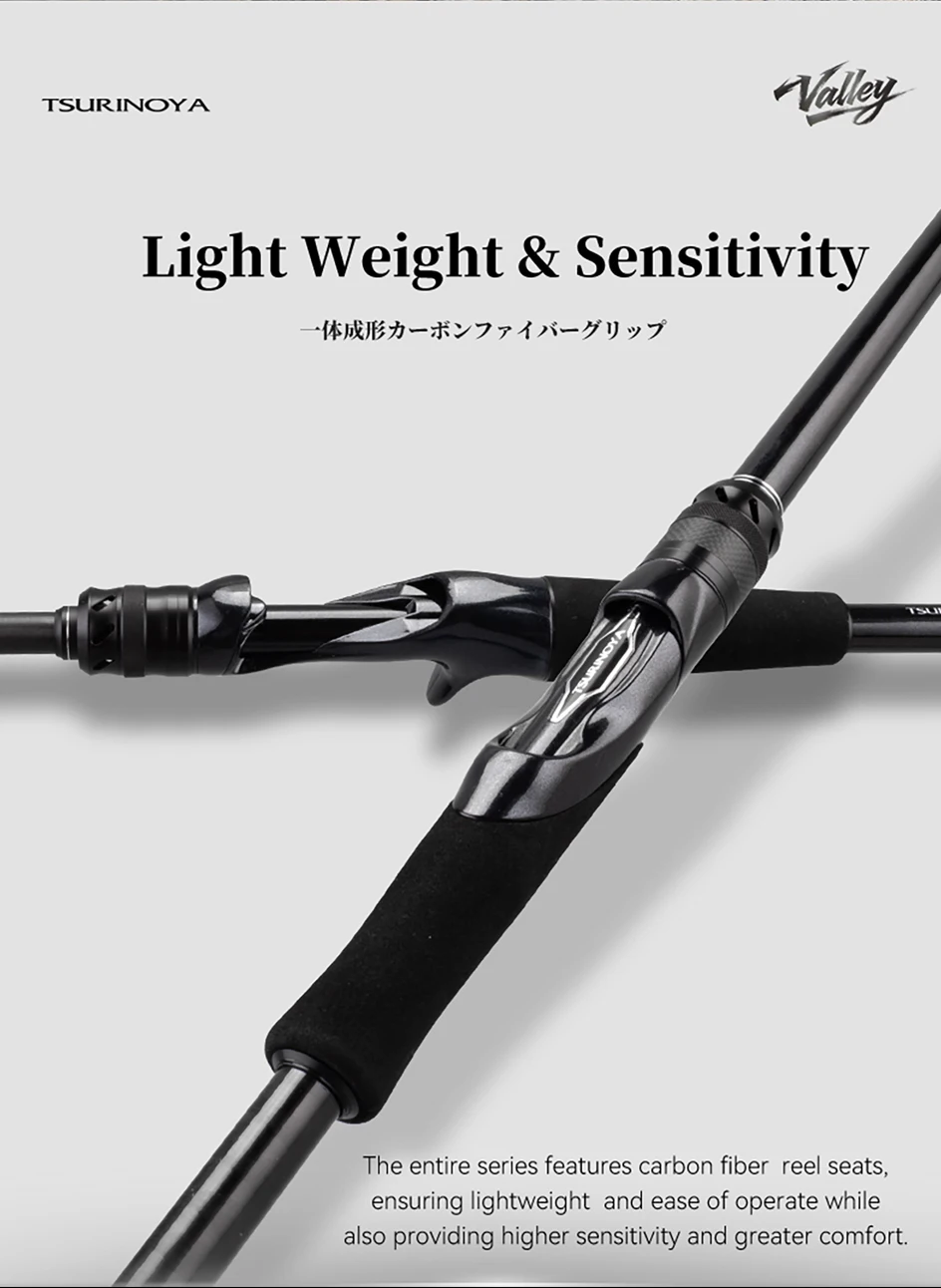 TSURINOYA LURE VALLEY Travel Rod 5 Section Expedition Fishing Rod 1.98m 2.08m 2.28m 2.44m 2.7m FUJI Guide Spinning Casting Rod
