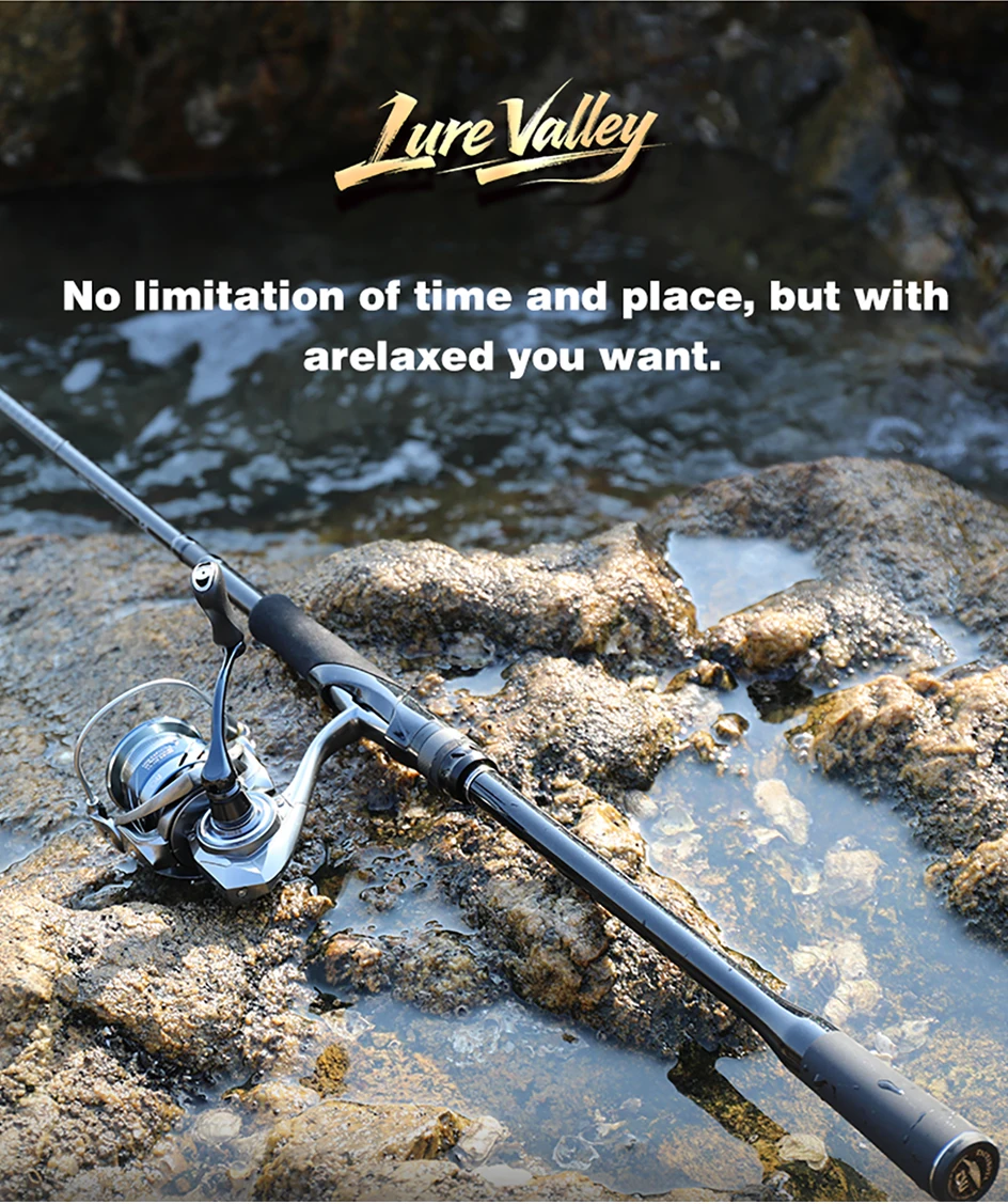 TSURINOYA LURE VALLEY Travel Rod 5 Section Expedition Fishing Rod 1.98m 2.08m 2.28m 2.44m 2.7m FUJI Guide Spinning Casting Rod