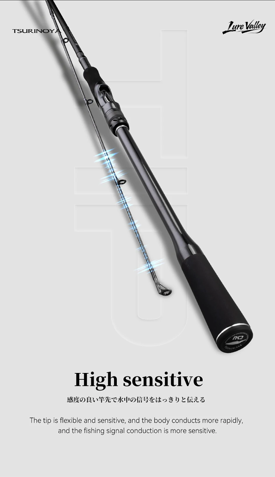 TSURINOYA LURE VALLEY Travel Rod 5 Section Expedition Fishing Rod 1.98m 2.08m 2.28m 2.44m 2.7m FUJI Guide Spinning Casting Rod