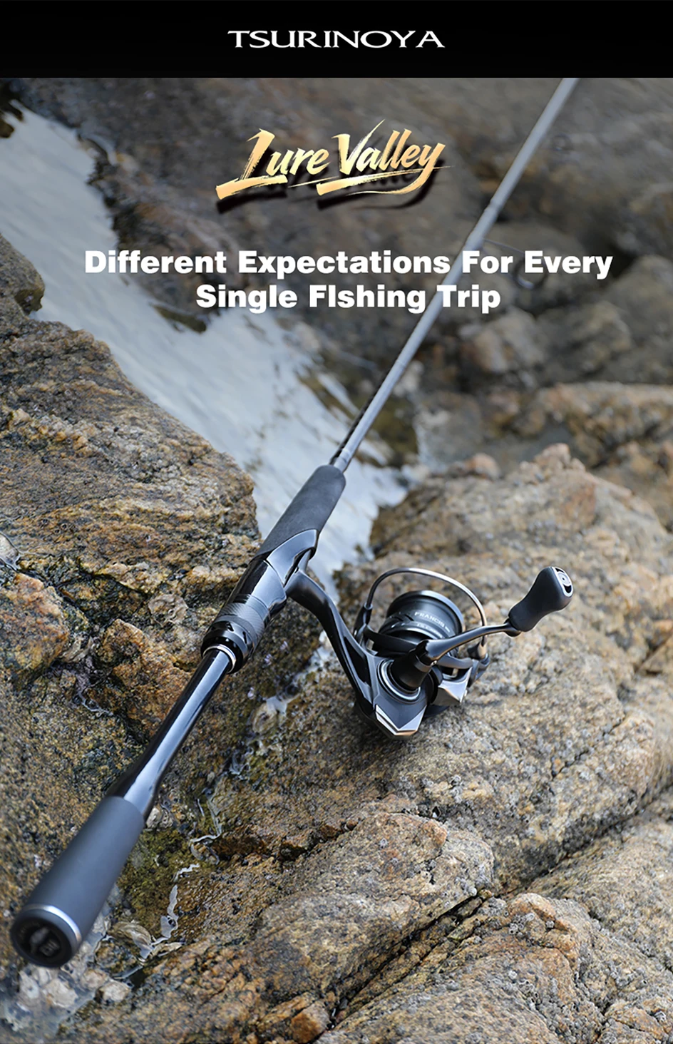 TSURINOYA LURE VALLEY Travel Rod 5 Section Expedition Fishing Rod 1.98m 2.08m 2.28m 2.44m 2.7m FUJI Guide Spinning Casting Rod