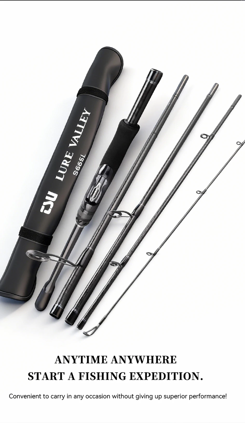 TSURINOYA LURE VALLEY Travel Rod 5 Section Expedition Fishing Rod 1.98m 2.08m 2.28m 2.44m 2.7m FUJI Guide Spinning Casting Rod
