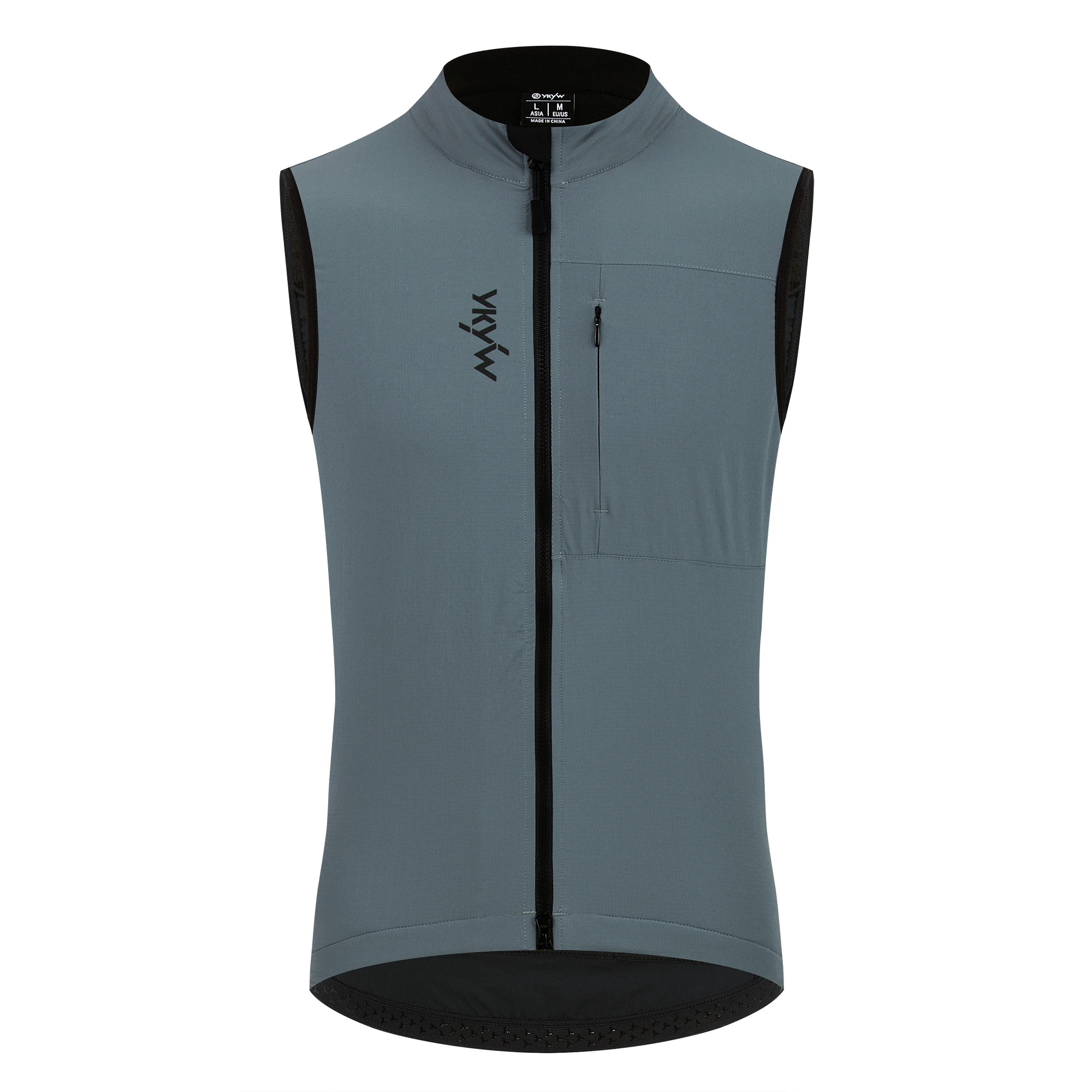 YKYWBIKE Men Cycling Gelit Thermal Fleece Bicycle Windbreaker Sleeveless Bike Vest Windproof Waterproof Cycling