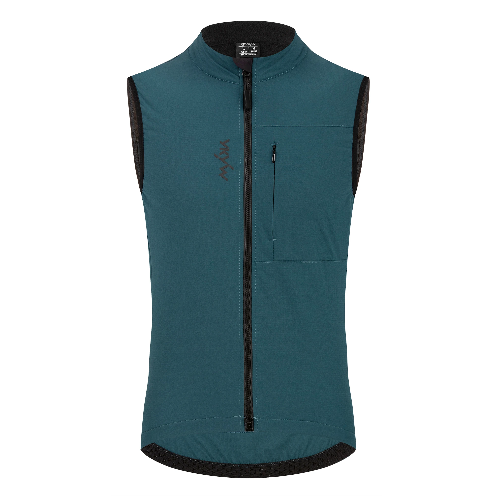 YKYWBIKE Men Cycling Gelit Thermal Fleece Bicycle Windbreaker Sleeveless Bike Vest Windproof Waterproof Cycling