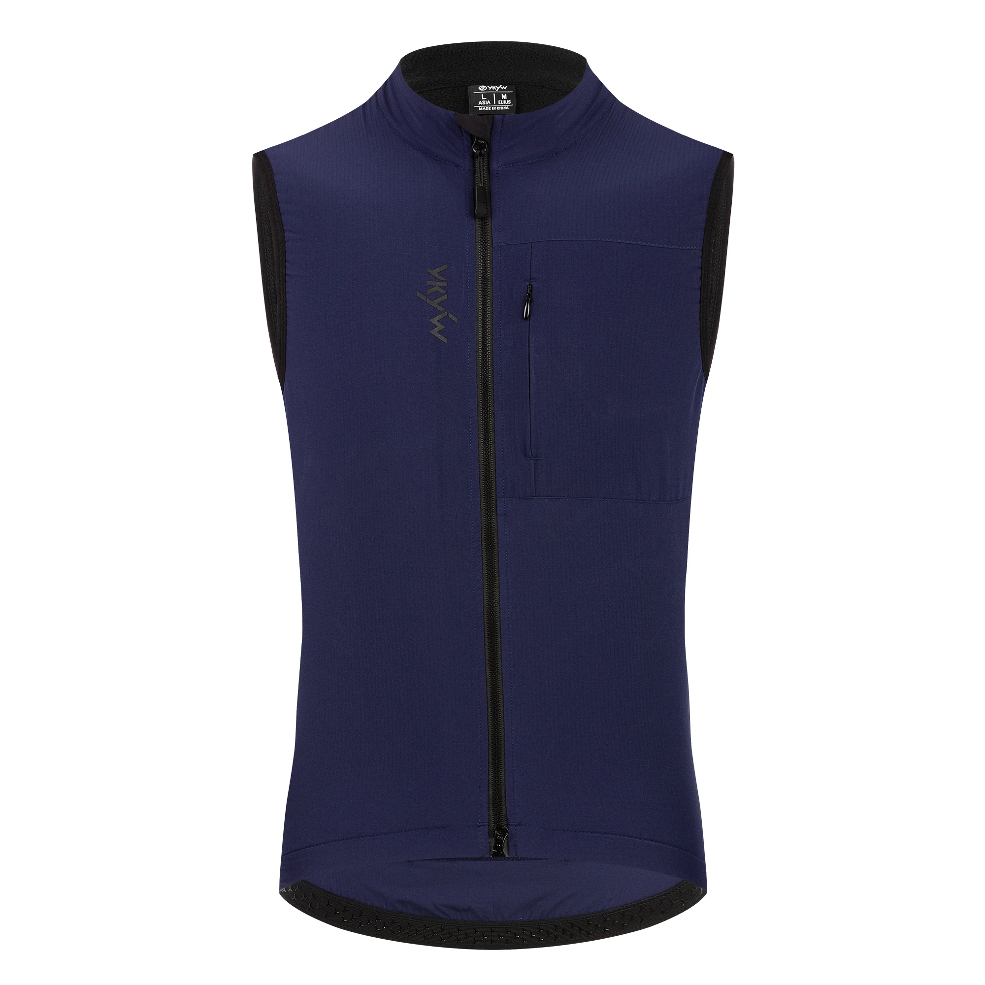YKYWBIKE Men Cycling Gelit Thermal Fleece Bicycle Windbreaker Sleeveless Bike Vest Windproof Waterproof Cycling
